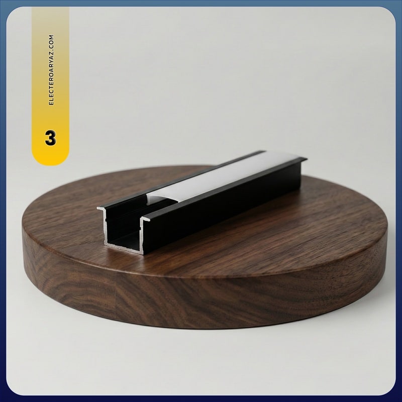 پروفیل لاین نوری کناف توکار کد 3 پروفیل لاین نوری کناف توکار کد 3