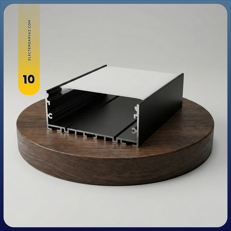 پروفیل لاین نوری فنرخور توکار کد 10 پروفیل لاین نوری فنرخور توکار کد 10